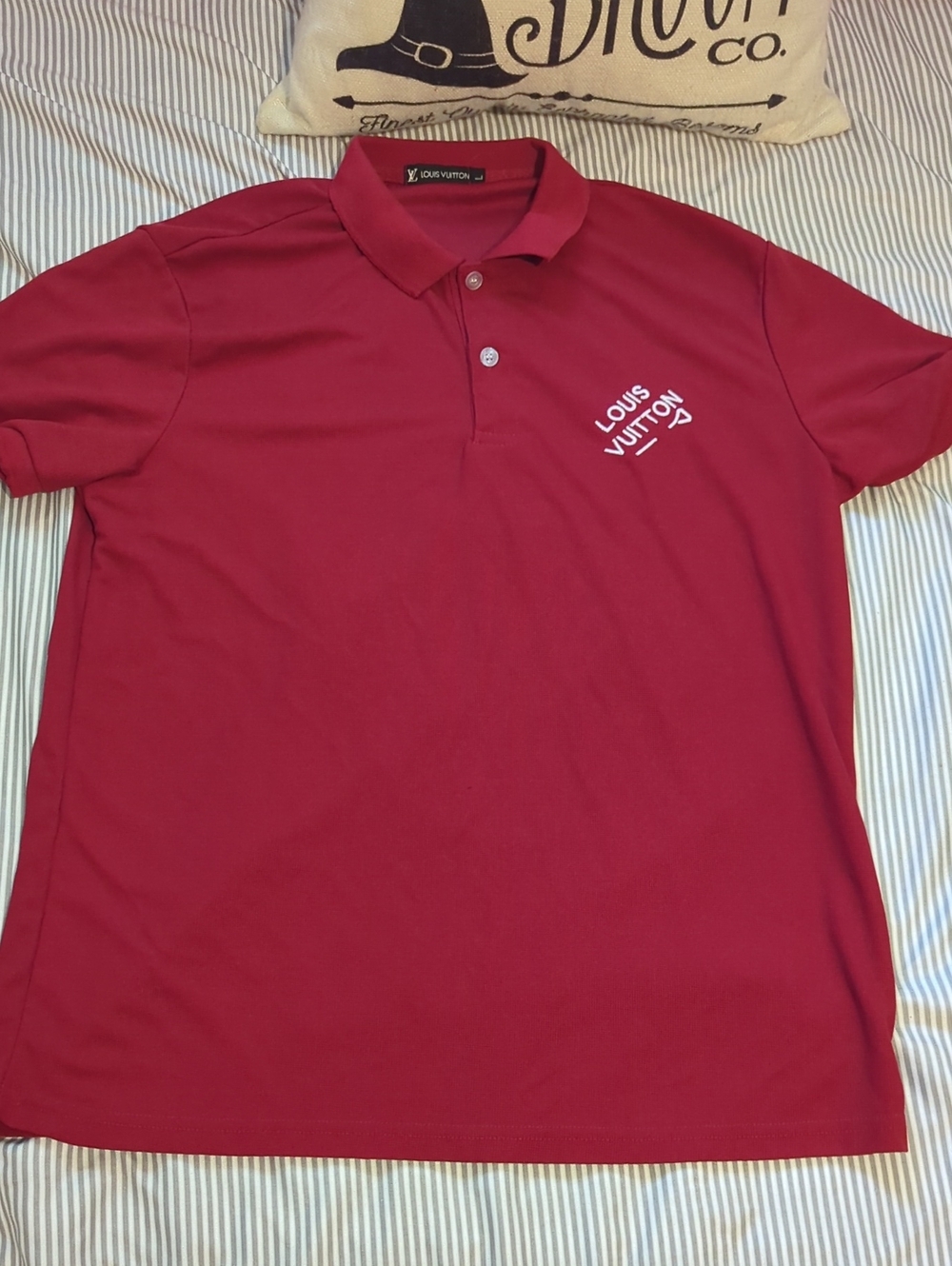 Louis Vuitton Men's Heart Red Polo Size M